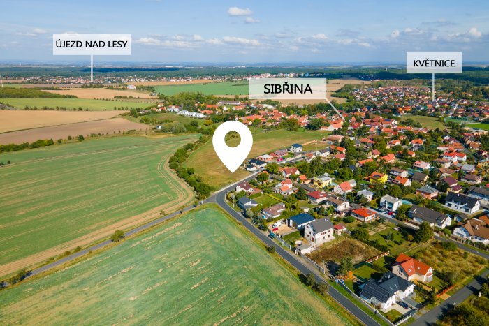 Land for sale 1132 m2 in the village of Sibřina